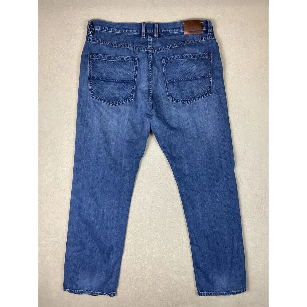 Tommy Bahama Jeans Adult 38x32 Blue Straight Leg‎ Casual Everyday Pockets Mens